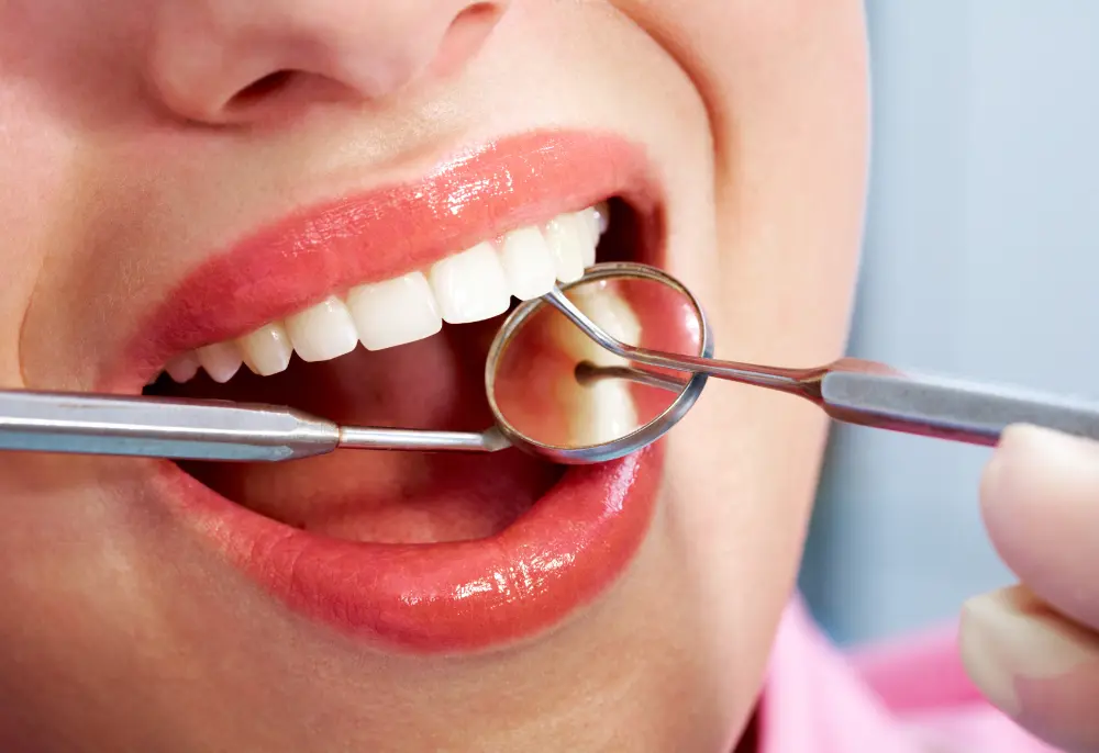 patient getting their smile checked for dental fillings in Gilbert